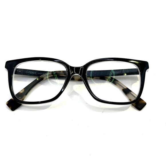 Fendi Women's Glasses with Black Frame and White Trim - Picture 2 of 6